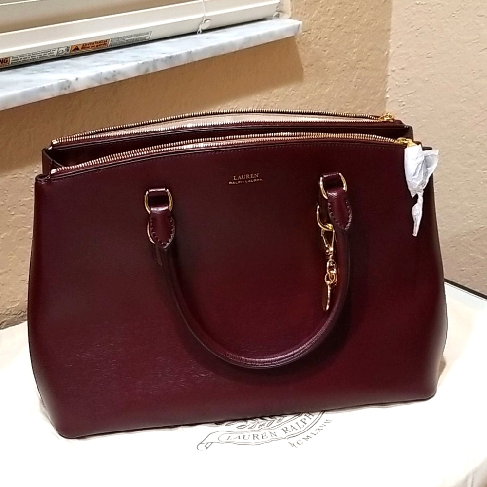 Lauren Ralph Lauren Burgundy ( bordeaux) satchel